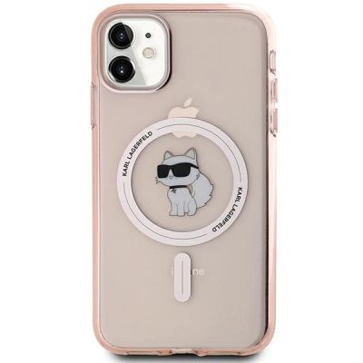 3. Karl Lagerfeld IML Choupette MagSafe Hülle für iPhone 11 / Xr – rosa