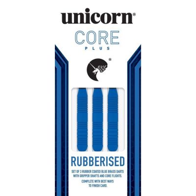 6. Steeldarts Unicorn Core Plus - Blaues gummiertes Messing 21 g: 8650 | 23 g: 8651 | 25 g: 8652