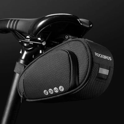 9. Rockbros C40 Fahrradtasche unter dem Sattel – schwarz