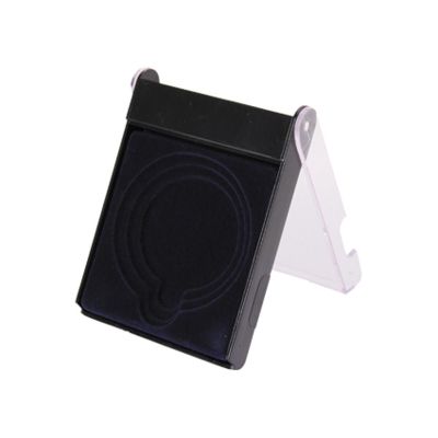 2. Medaillenetui aus Kunststoff, 70 mm, 116 x 84 x 18 mm, blau – A005B BK/BU