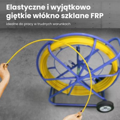 13. Extralink Pilot 11 mm 150 m | Pilot-Kabelzieher | GFK (glasfaserverstärkter Kunststoff), Durchmesser 11 mm, Länge 150 m, Gelb