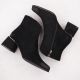 7. Schwarze Wildleder-Ankle-Boots mit hohem Absatz für Damen, Potocki 12422