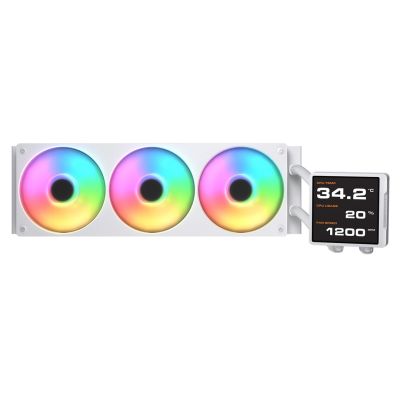 6. COUGAR CGR-PSDVPRGB-W-360 All-in-One-Flüssigkeitskühler für Prozessoren, 12 cm, Weiß