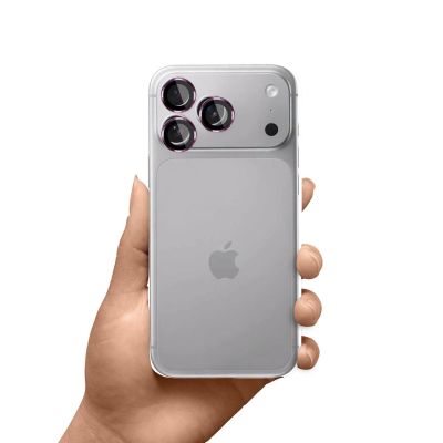 7. 3MK Lens Protection Pro Schwarzes gehärtetes Glas für iPhone 18 Pro / 18 Pro Max – Burgunderrot