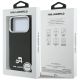 8. Karl Lagerfeld Karl & Choupette Head Pins Saffiano MagSafe Hülle für iPhone 17 Pro Max - Schwarz