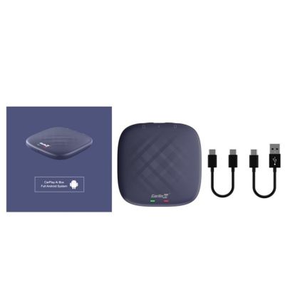 7. CARLINKIT Wireless Adapter AI Box mit Android 13 – 8 GB + 128 GB für Original-Autoradios mit CarPlay (blau)