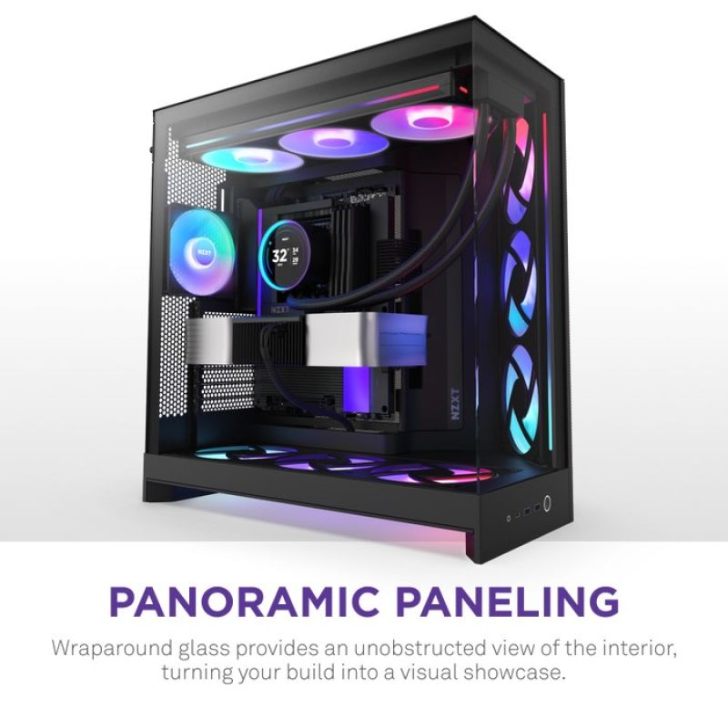 17. NZXT H9 FLOW RGB+ MIDI-TOWER-CASE MIT FENSTER, SCHWARZ