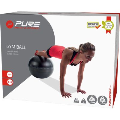 5. FITNESSBALL 65CM SCHWARZ PURE 2 IMPROVE