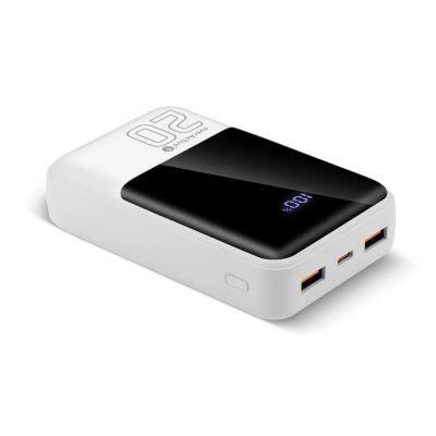 2. EVERACTIVE Powerbank 20.000 mAh, 2x USB, 1x USB-C 22,5 W, QC4+, LCD, Weiß EB-20Q