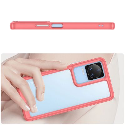 4. Weltraumhülle Xiaomi Poco F4 5G Hülle mit flexiblem Rahmen rot