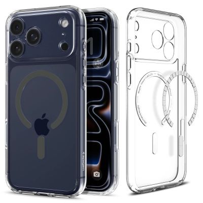 8. Spigen Ultra Hybrid MagSafe Case für iPhone 17 Pro - Clear Gray