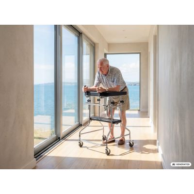 16. Hoher Rehabilitationsrollator, Pulttyp