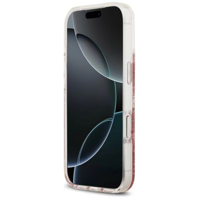 5. Guess MagSafe Hülle mit Harzboden und Glitzer für iPhone 17 Pro – Pink
