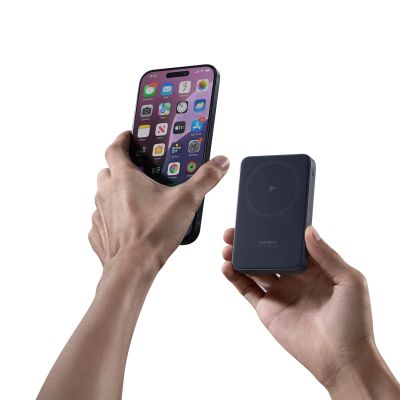 14. Cuktech WPB100 10000 mAh Qi2 Magnetische Powerbank 30W mit Ständer - Schwarz