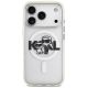 3. Karl Lagerfeld IML Glitter Karl & Choupette Sketch Logo MagSafe Case für iPhone 17 Pro – Transparent