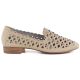 2. Damen-Lederschuhe mit Lochmuster, beige, Jezzi OL50-1