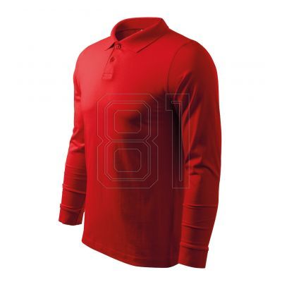 Malfini Single J. LS M MLI-21107 rotes Poloshirt
