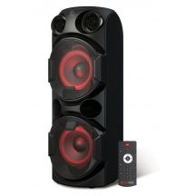 Rebeltec SoundBox 630 Tragbarer Bluetooth-Stereo-Lautsprecher, Schwarz, 70 W RMS