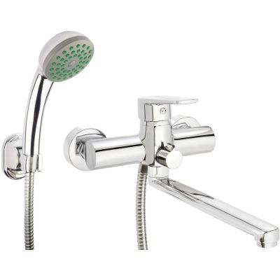 Wandmontierte Waschtisch- und Badewannenarmatur mit Duschset BUT_057M 5907650826361