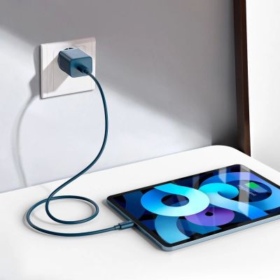 10. Baseus Super Si 1C Schnellladegerät USB Type C 20W Power Delivery + USB Type C - Lightning Kabel 1m blau (TZCCSUP-B03)