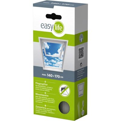 14. Moskitonetz für Fenster und Dach, 140 x 170 mm, weißes Polyester + Klettband