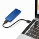 6. QOLTEC M.2 SSD-Gehäuse | SATA | NGFF | USB 3.0 | Superschnelle 5 Gbit/s | 2 TB | Blau