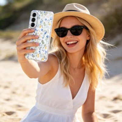6. Tech-Protect FlexAir Hülle für Samsung Galaxy A37 5G – Mehrfarbige Blumen