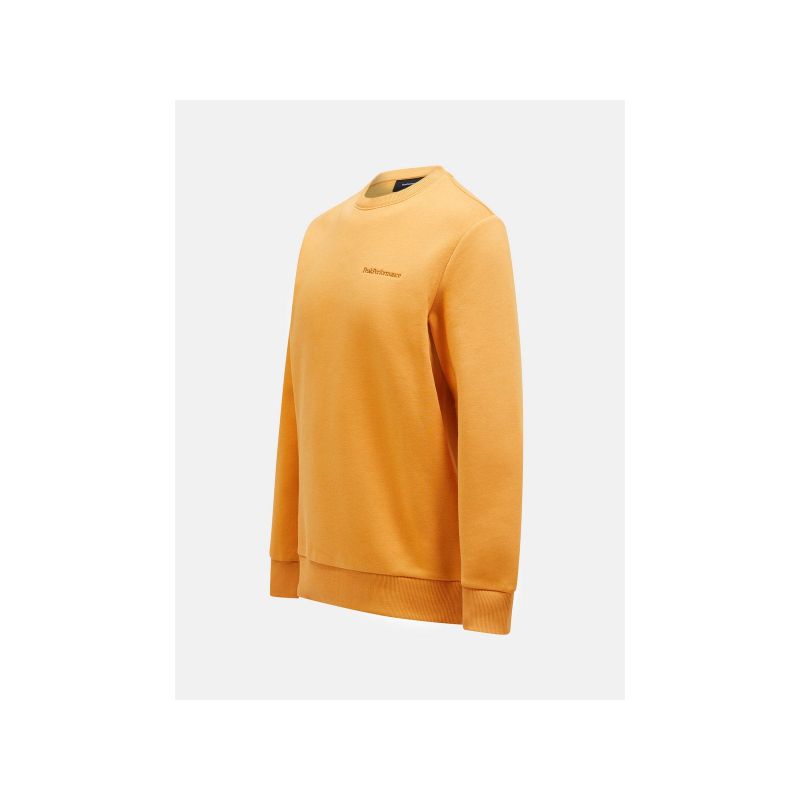 2. Peak Performance M Original Small Logo Crew Sweatshirt Orange