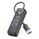 Orico PWC2U-U3 3-Port-USB-Hub (2x USB-A 3.0, 1x USB-C 3.0, 0,15 m) – Schwarz