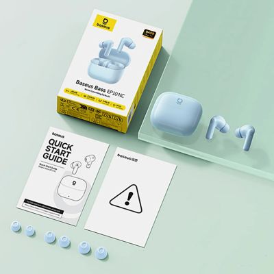7. Baseus Bass EP10 TWS Kabellose In-Ear-Kopfhörer mit ANC – Blau