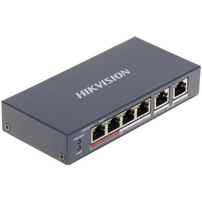3. HIKVISION DS-3E0106P-E/M 6-Port PoE-Switch