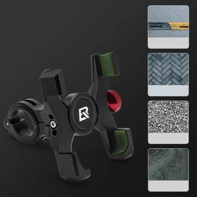 4. Rockbros 25210039001 Lenkerklemm-Handyhalterung – Schwarz