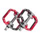 2. Rockbros 2010-12SBKR Aluminium-Fahrradpedale mit abgedichteten Lagern – Schwarz und Rot