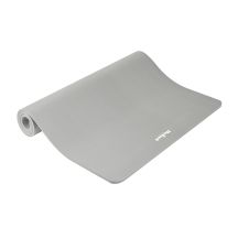 Gymnastikmatte für Yoga, Pilates, Fitness, 190 x 115 cm, 2 cm dick, NBR-Material, grau, REBEL ACTIVE