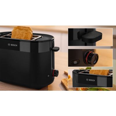 5. Bosch TAT2M123 2-Tassen-Toaster 950W Schwarz