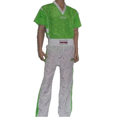 3. TOP TEN NEON Kickbox-Outfit grün und weiß