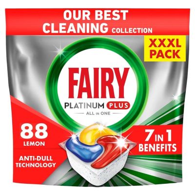 Fairy Platinum Plus All In One Lemon Indaploviu Tabletten, 88 vnt.