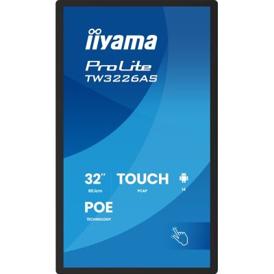 8. Panel-PC iiyama TW3226AS-B3P 32" mit Android 14+GMS, Octa-Core-Prozessor RK3576, 4 GB RAM, 32 GB interner Speicher, PCAP-Speicher, 10-Punkt-Touchscreen (1920 x 1080 Pixel), VA-Display