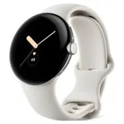 Google Pixel Watch LTE 41 mm Silber, Kreidearmband / Smartwatch / Sportarmband / LTE