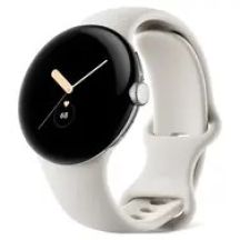 Google Pixel Watch LTE 41 mm Silber, Kreidearmband / Smartwatch / Sportarmband / LTE