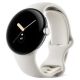 Google Pixel Watch LTE 41 mm Silber, Kreidearmband / Smartwatch / Sportarmband / LTE