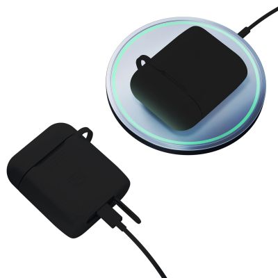 17. 3mk Silikon-AirPods-Hülle für Apple AirPods 2 – Schwarz