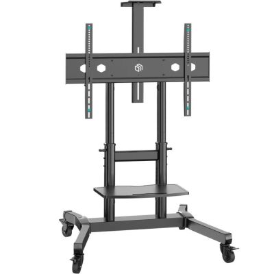 ONKRON TS1891-B Mobiler, neigbarer TV-Ständer für 50-90"-Fernseher, max. 100 kg, schwarz