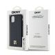8. DKNY MagSafe-Hülle aus Leder mit Monogrammmuster und Metalllogo für iPhone 11 / Xr – Schwarz