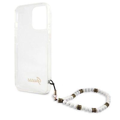 7. Guess GUHCP13LKPSWH iPhone 13 Pro / 13 6.1" Transparentes Hardcase White Pearl