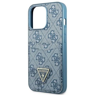 6. Guess 4G Triangle Logo Cardslot Hülle für iPhone 13 Pro / 13 – Blau