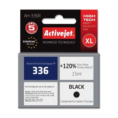 Activejet AH-336R Tinte (ersetzt HP 336 C9362EE; Premium; 15 ml; schwarz)