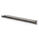 Digitus High-Density-Patchpanel 19" 24 x RJ45, LSA horizontal, Kat. 6, ungeschirmt, 0,5 HE, schwarz, Kabelführung