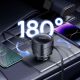8. Baseus Enjoyment Max 90W Autoladegerät 2x USB-C + USB-C und Lightning Kabel - Schwarz