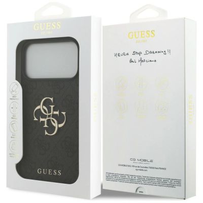 8. Guess 4G Big Logo Hülle für iPhone 17 Pro Max / 18 Pro Max – Schwarz